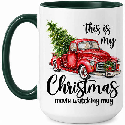 Christmas Movie Mug, Red Truck Christmas Tree Coffee Mug, Holiday Gift for Family