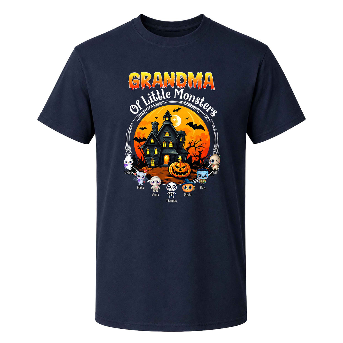 Personalized Grandma Monster Halloween Sweatshirt, Custom Characters & Names Halloween Family Gift