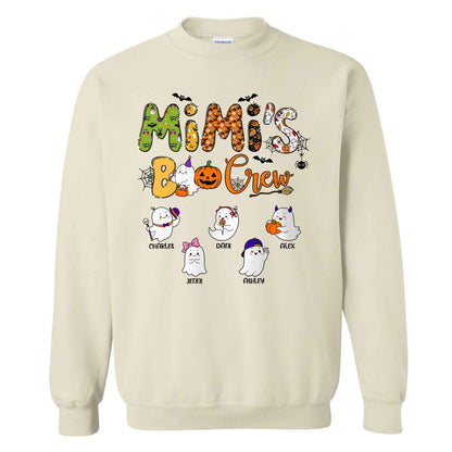Personalized Halloween Shirt - Mimi's Boo Crew T-Shirt Sweatshirt - Spooky Season Gift for Mom, Grandma