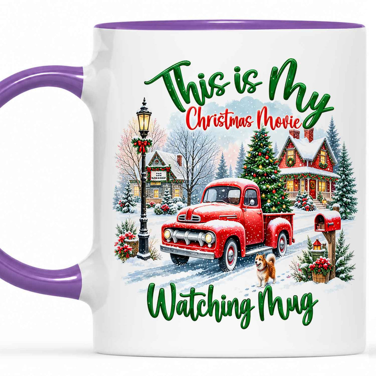 Christmas Movie Mug, Red Truck Christmas Tree Coffee Mug, Holiday Gift for Family