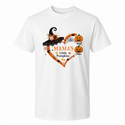 Personalized Halloween Mama Shirt - Mama's Little Pumpkins - Halloween Mom, Grandma Gift