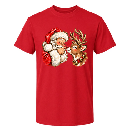 Funny Christmas Shirt  - Reindeer Santa Claus Boop T-shirt Sweatshirt - Trendy Christmas Gift for Friends, Self Gift