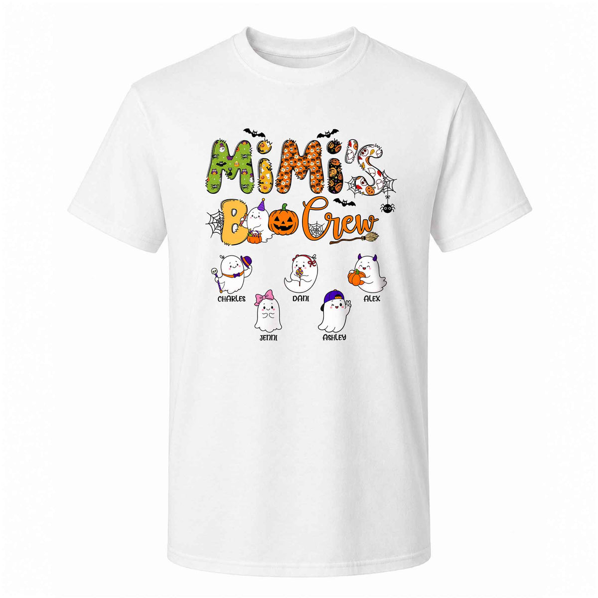 Personalized Halloween Shirt - Mimi's Boo Crew T-Shirt Sweatshirt - Spooky Season Gift for Mom, Grandma
