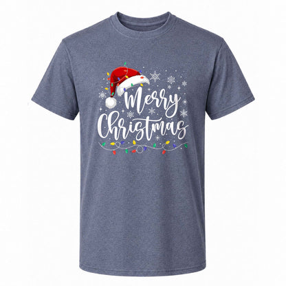 Matching Family Christmas Shirts, Merry Christmas Santa Hat Graphic Tees, Christmas Gift for Family