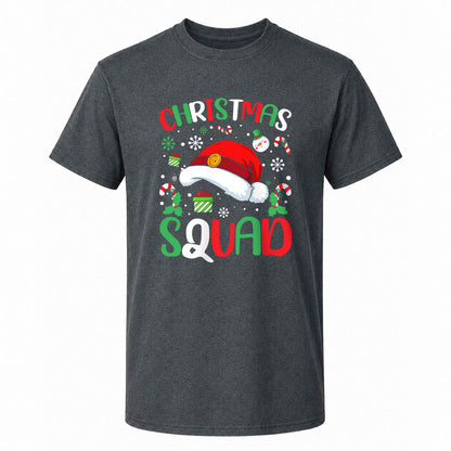 Christmas Squad Matching Family Shirts, Funny Christmas Graphic Tees, Holiday Gift for Family