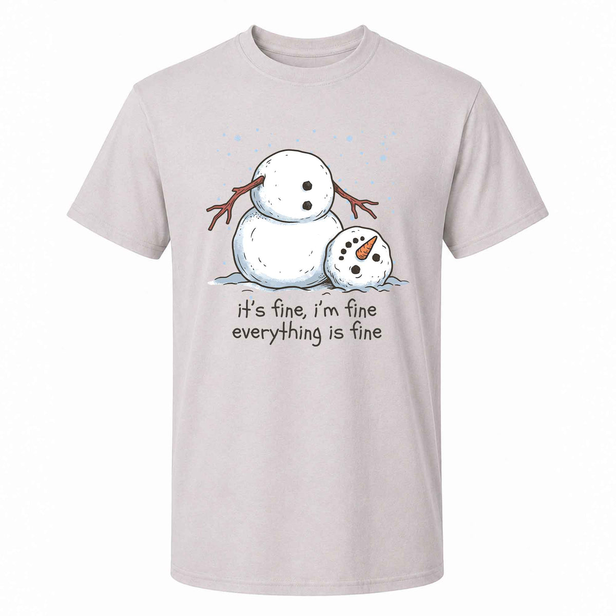 Funny Snowman Christmas Sweatshirt, Everything Is Fine Holiday Graphic Tee, Christmas Gift