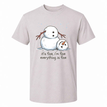 Funny Snowman Christmas Sweatshirt, Everything Is Fine Holiday Graphic Tee, Christmas Gift