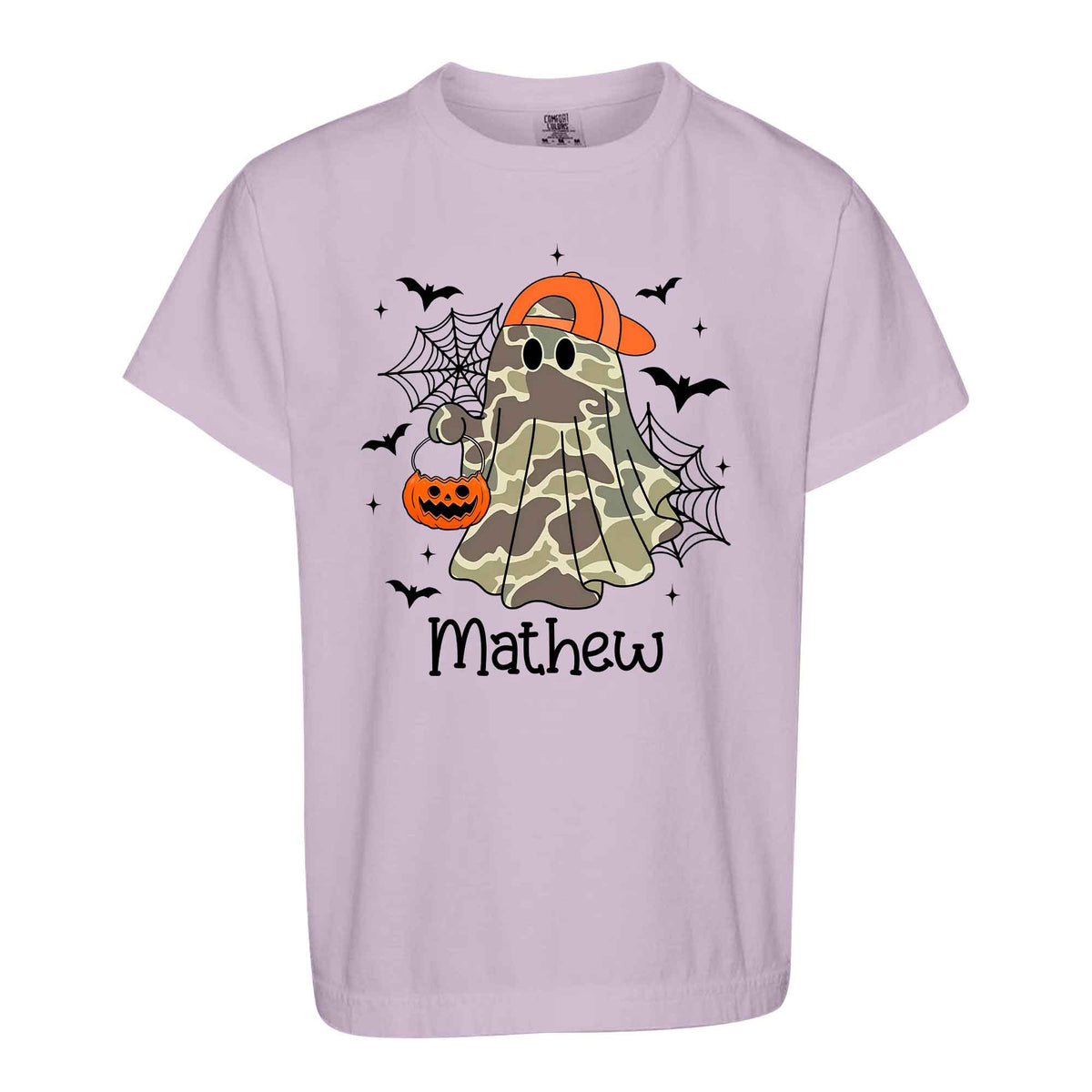 Personalized Halloween Sweatshirt, Custom Name Spooky Ghost Pumpkin, Halloween Gift for Boy & Girl