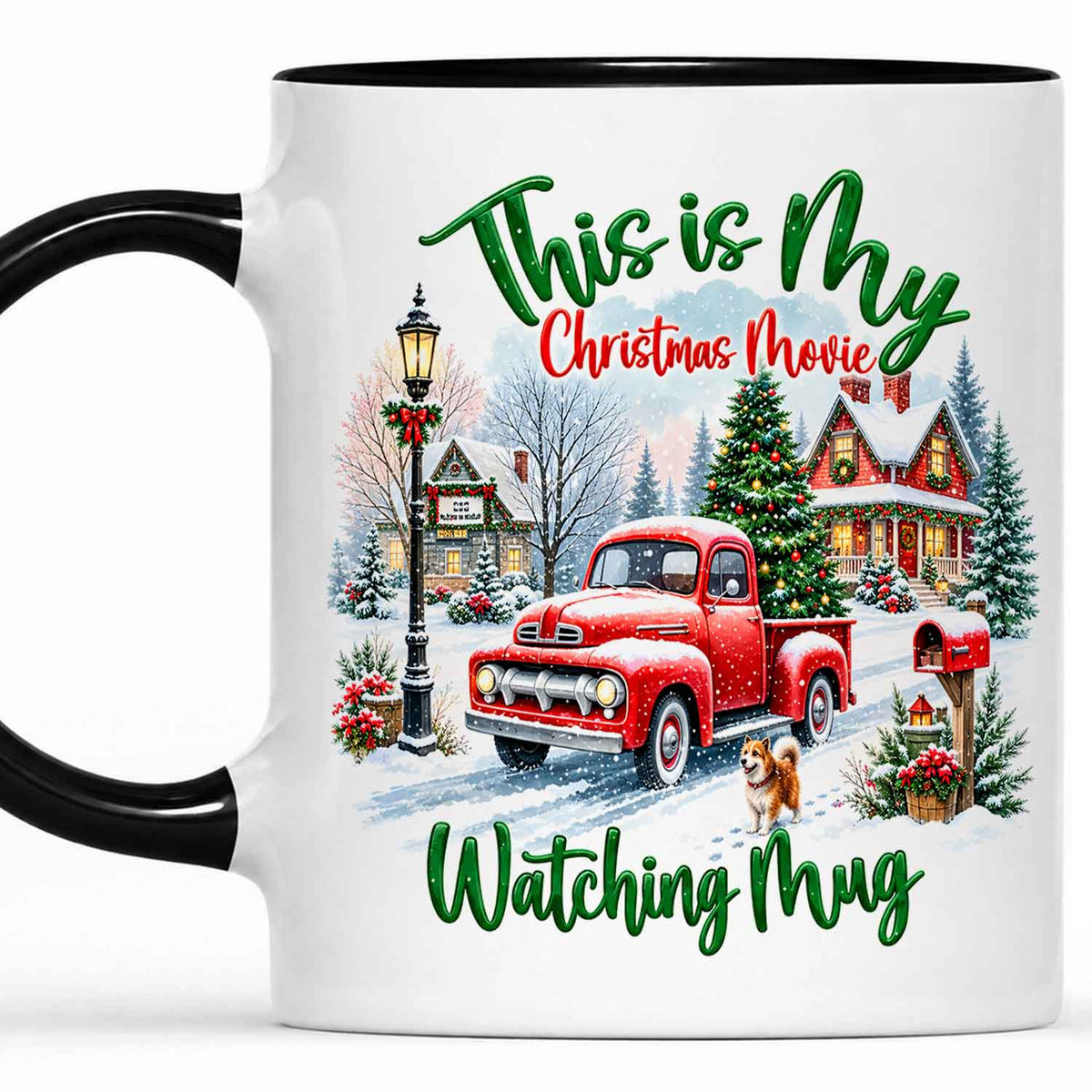 Christmas Movie Mug, Red Truck Christmas Tree Coffee Mug, Holiday Gift for Family