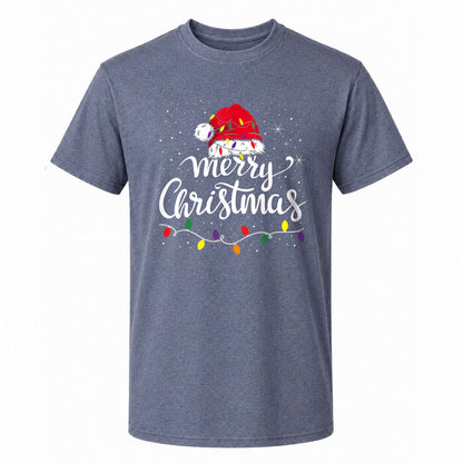 Matching Family Christmas Shirts, Merry Christmas Santa Hat Graphic Tees, Christmas Gift for Family