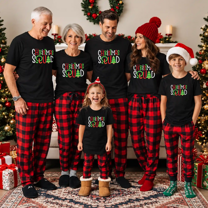 Christmas Squad Matching Family Shirts, Funny Christmas Graphic Tees, Holiday Gift for Family