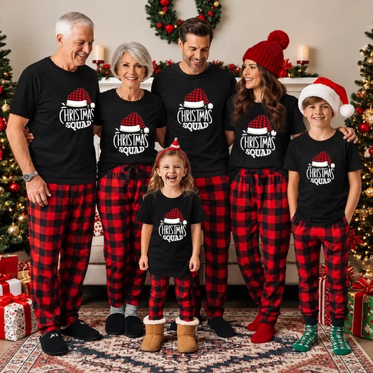 Christmas Squad Matching Family Shirts, Funny Christmas Graphic Tees, Holiday Gift for Family