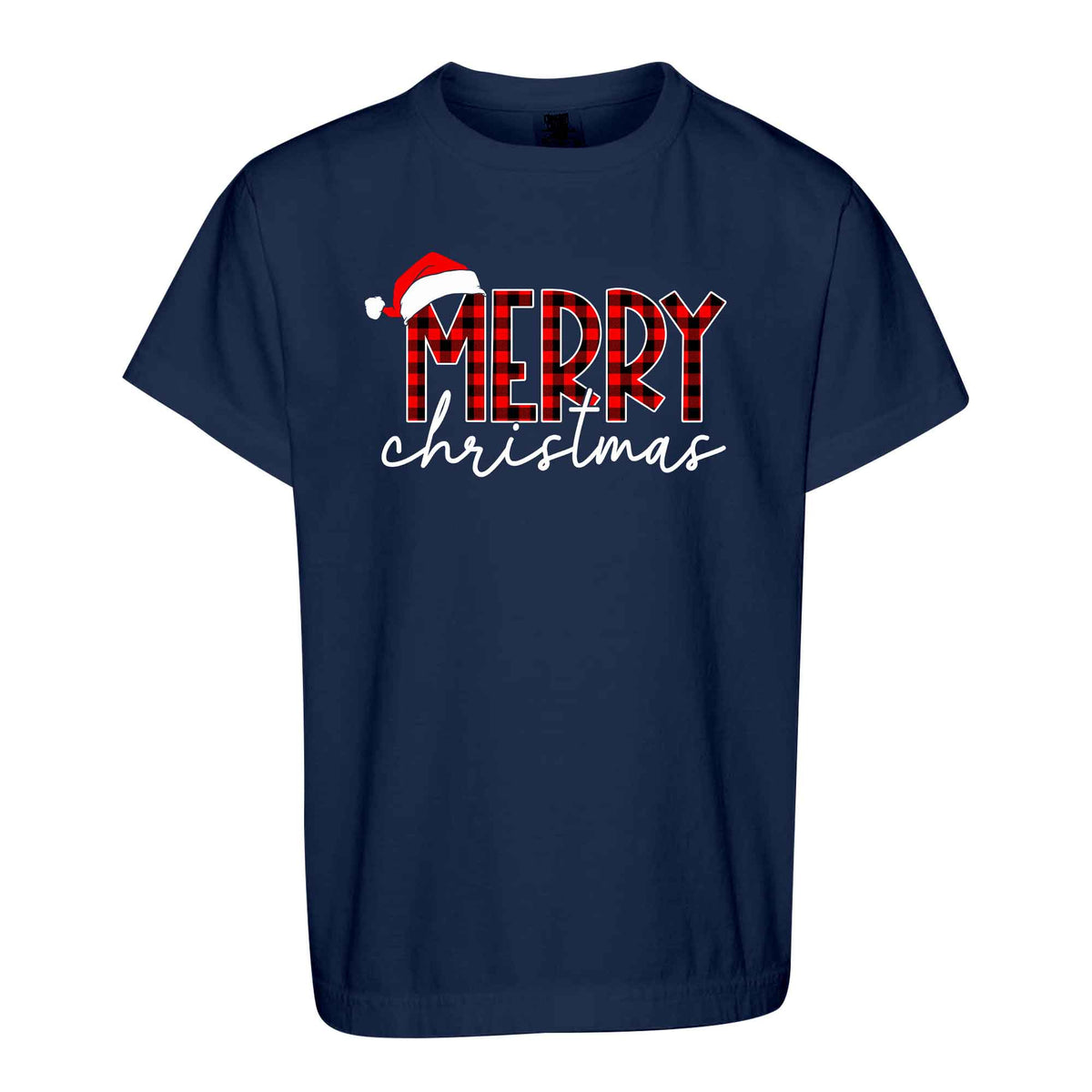 Matching Family Christmas Shirts, Merry Christmas Santa Hat Graphic Tees, Christmas Gift for Family