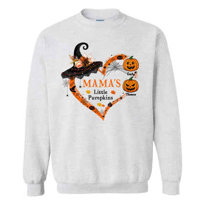 Personalized Halloween Mama Shirt - Mama's Little Pumpkins - Halloween Mom, Grandma Gift