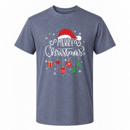 Matching Family Christmas Shirts, Merry Christmas Santa Hat Graphic Tees, Christmas Gift for Family