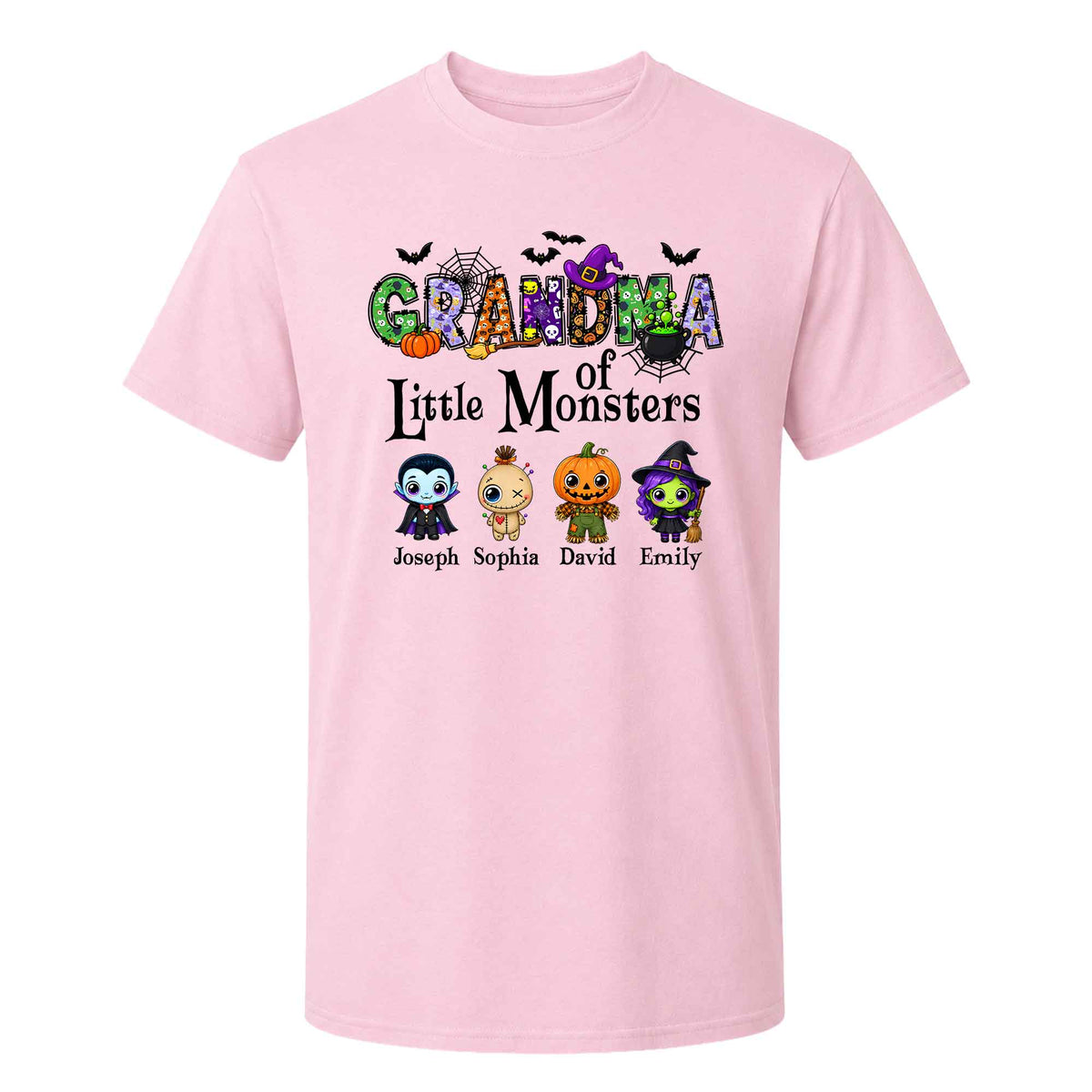 Personalized Halloween Sweatshirt - Grandma's Little Monster - Halloween Family Gift