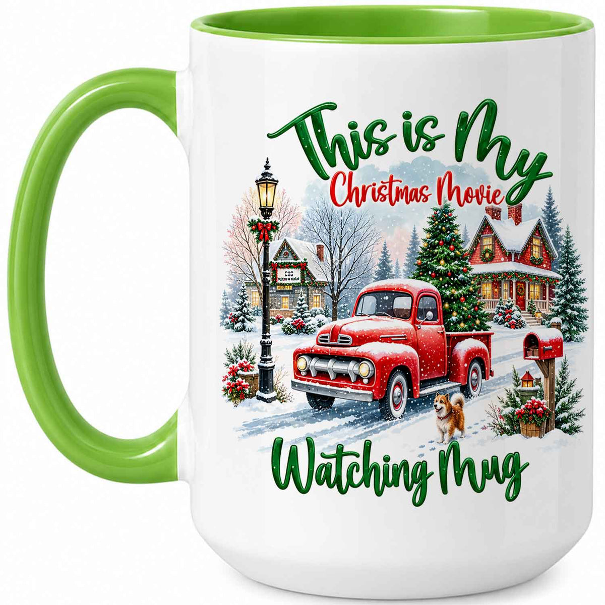 Christmas Movie Mug, Red Truck Christmas Tree Coffee Mug, Holiday Gift for Family