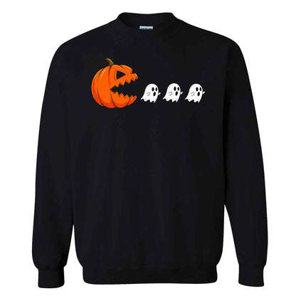 Pumpkin Ghost Graphic Halloween Sweatshirt, Spooky Season Jack O Lantern Shirt, Funny Halloween Gift
