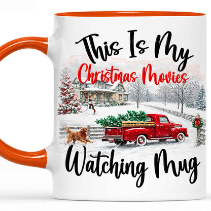 Christmas Movie Mug, Red Truck Christmas Tree Coffee Mug, Holiday Gift for Family