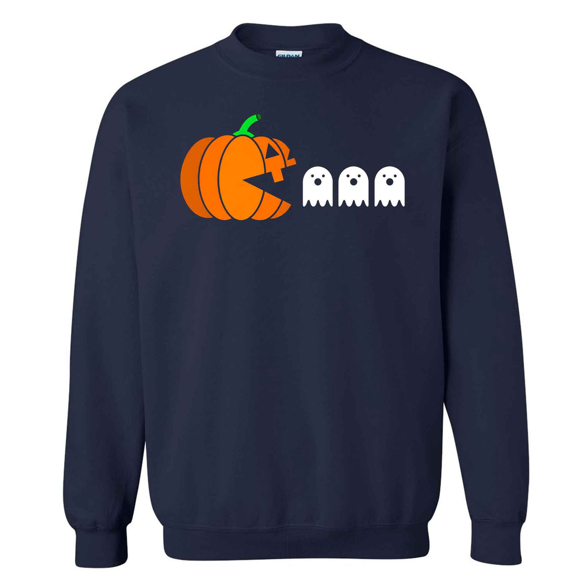 Pumpkin Ghost Graphic Halloween Sweatshirt, Spooky Season Jack O Lantern Shirt, Funny Halloween Gift