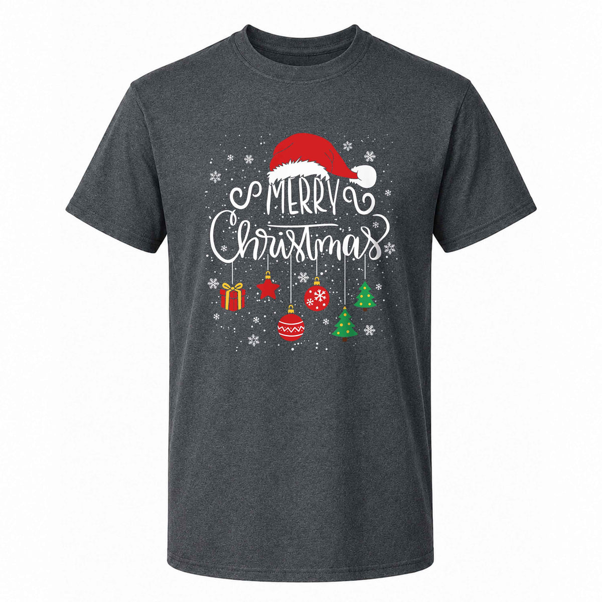 Matching Family Christmas Shirts, Merry Christmas Santa Hat Graphic Tees, Christmas Gift for Family
