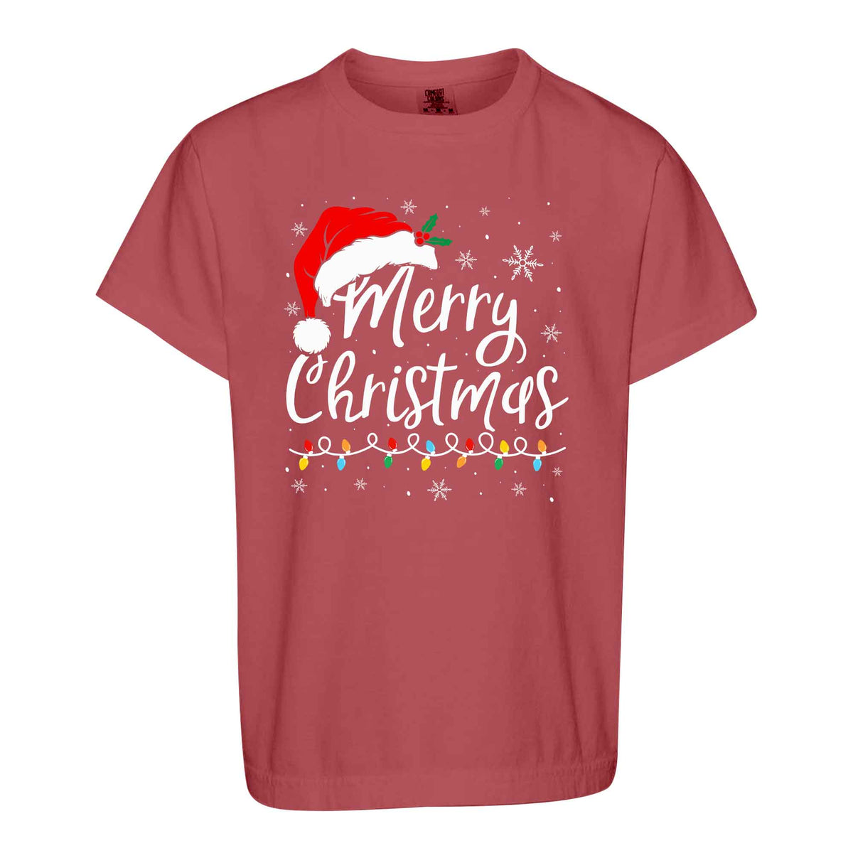 Matching Family Christmas Shirts, Merry Christmas Santa Hat Graphic Tees, Christmas Gift for Family