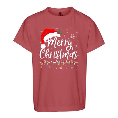 Matching Family Christmas Shirts, Merry Christmas Santa Hat Graphic Tees, Christmas Gift for Family