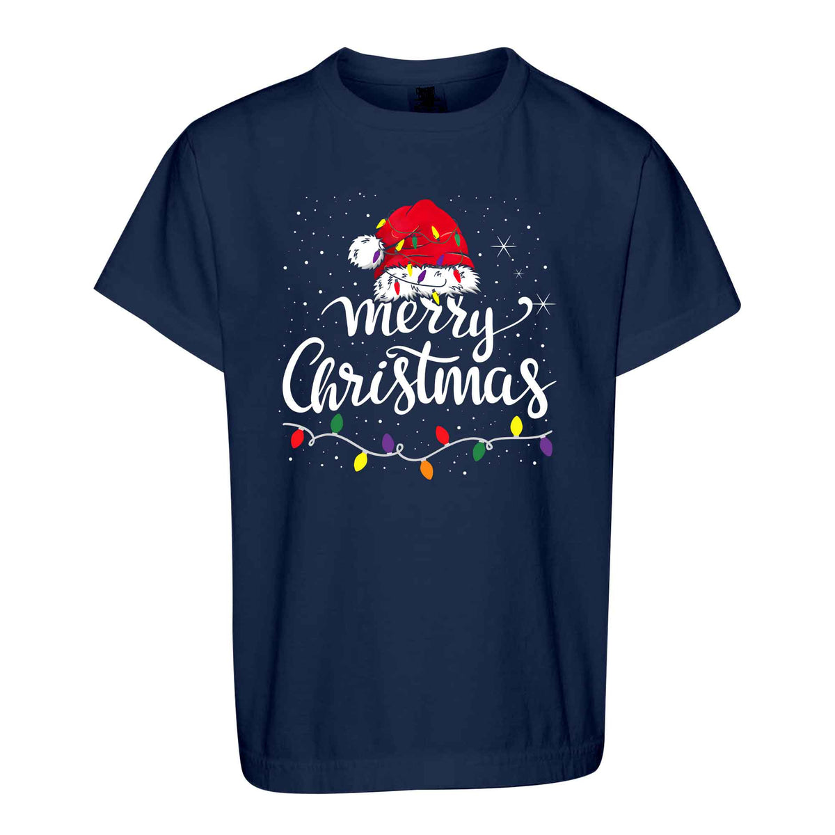 Matching Family Christmas Shirts, Merry Christmas Santa Hat Graphic Tees, Christmas Gift for Family