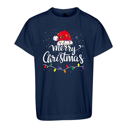 Matching Family Christmas Shirts, Merry Christmas Santa Hat Graphic Tees, Christmas Gift for Family