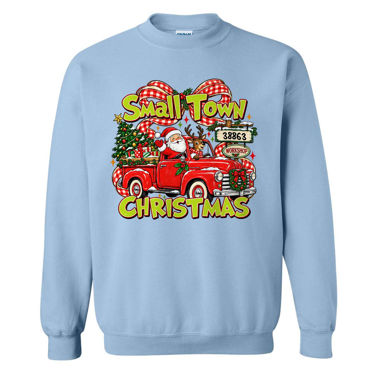 Personalized Christmas Shirt  - Small Town Christmas Tshirt Sweatshirt - Gift for Friends, Self Gift