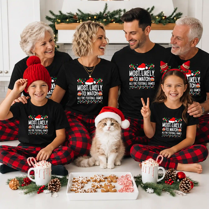 Most Likely To Christmas Shirt, Funny Holiday Graphic Tee, Christmas Family Matching Outfits