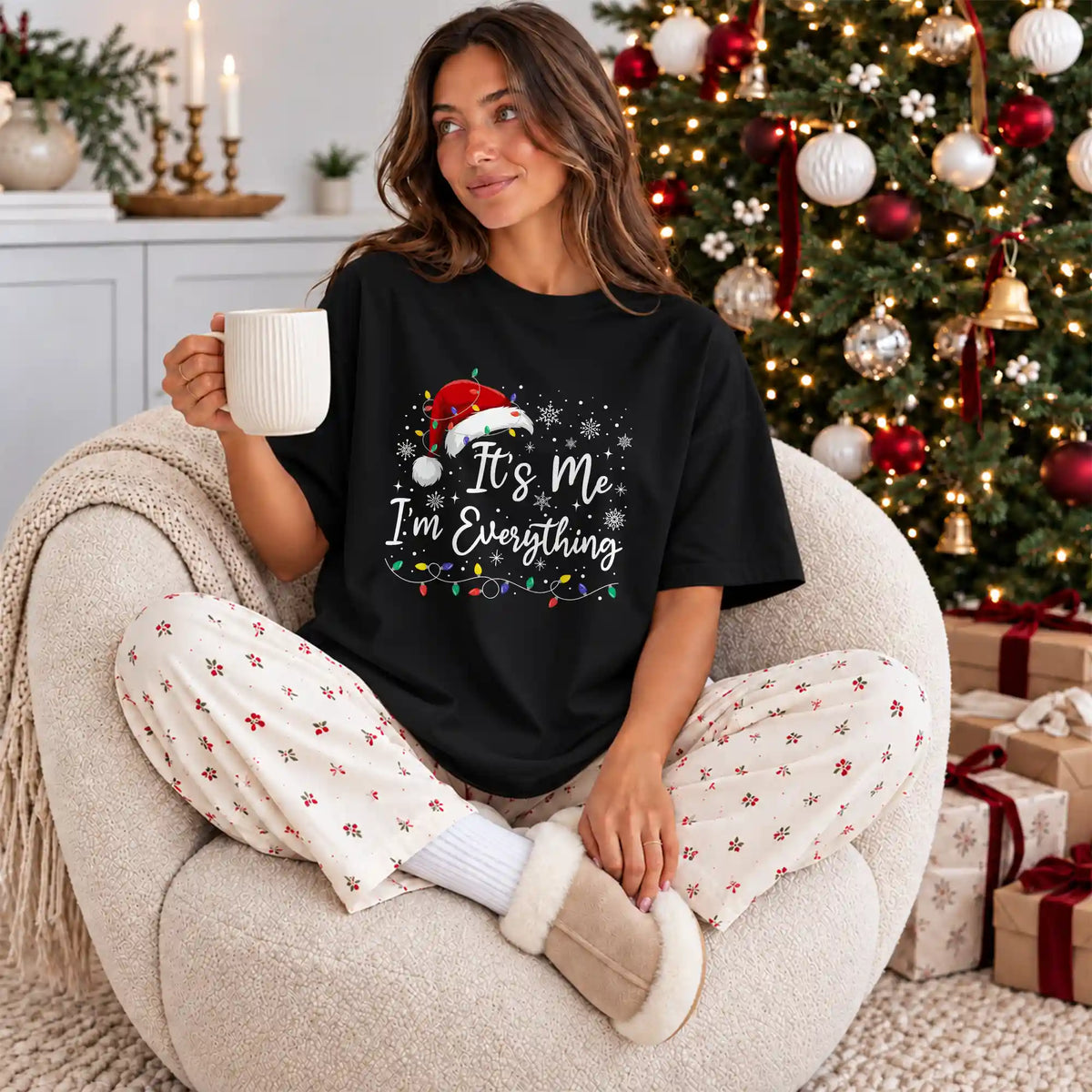 Funny Christmas Couple Shirts, It's Me I'm Everything Matching Holiday Shirts, Christmas Gift for Couples