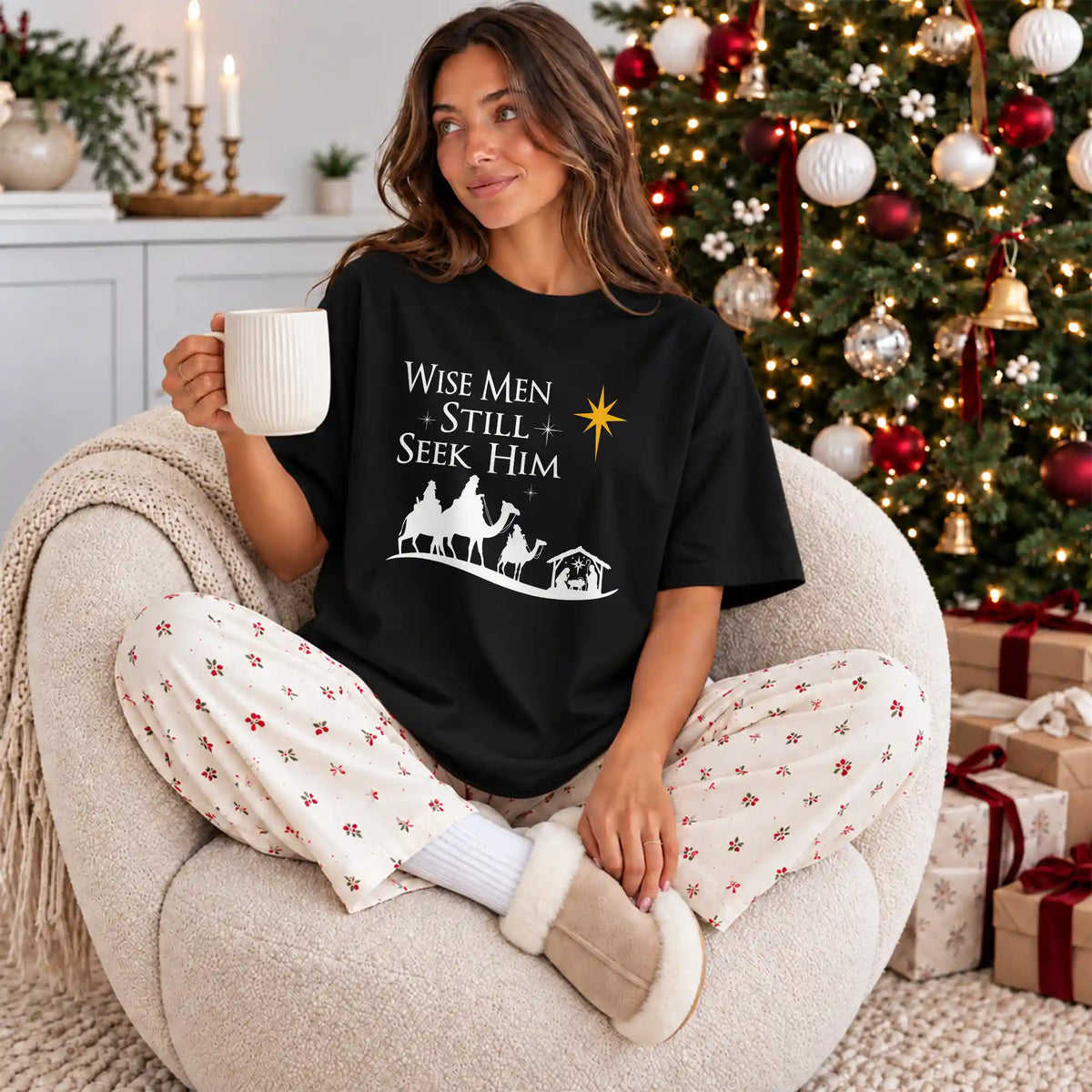 Wise Men Still Seek Him Christmas Shirt, Christian Nativity T-Shirt, Religious Christmas Gift for Men Women
