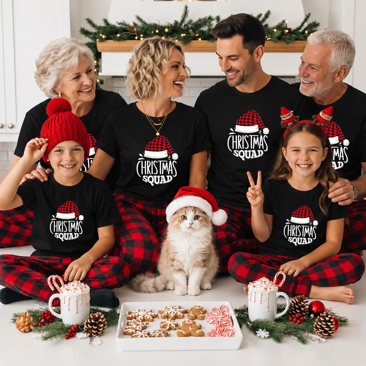 Christmas Squad Matching Family Shirts, Funny Christmas Graphic Tees, Holiday Gift for Family