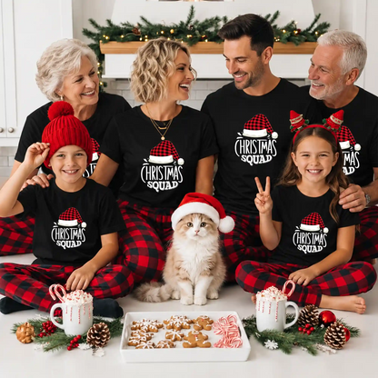 Christmas Squad Matching Family Shirts, Funny Christmas Graphic Tees, Holiday Gift for Family