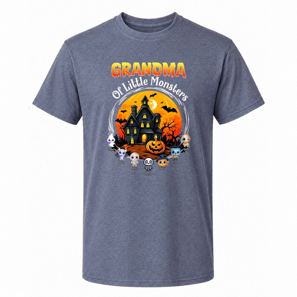 Personalized Grandma Monster Halloween Sweatshirt, Custom Characters & Names Halloween Family Gift
