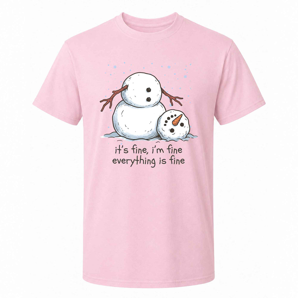 Funny Snowman Christmas Sweatshirt, Everything Is Fine Holiday Graphic Tee, Christmas Gift