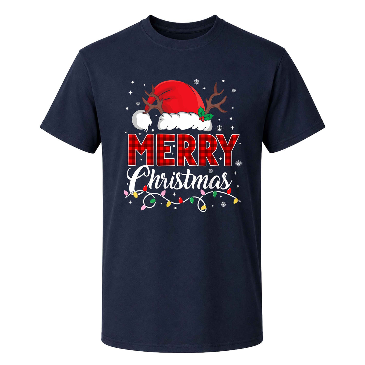 Matching Family Christmas Shirts, Merry Christmas Santa Hat Graphic Tees, Christmas Gift for Family