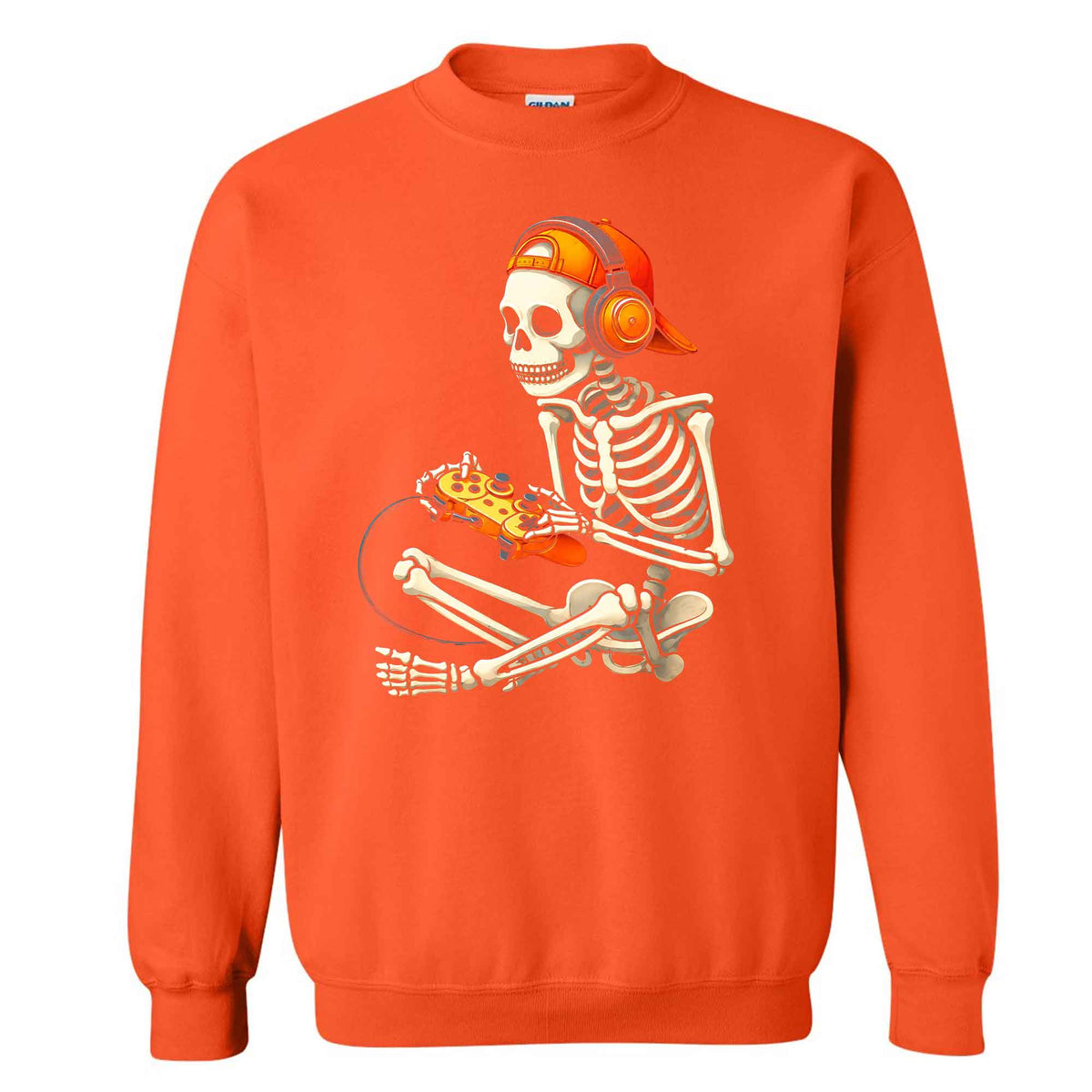 Skeleton Gamer Halloween Sweatshirt, Boys Pumpkin Gaming Shirt, Funny Halloween Gift