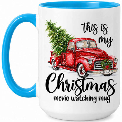 Christmas Movie Mug, Red Truck Christmas Tree Coffee Mug, Holiday Gift for Family