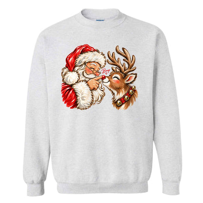 Funny Christmas Shirt  - Reindeer Santa Claus Boop T-shirt Sweatshirt - Trendy Christmas Gift for Friends, Self Gift
