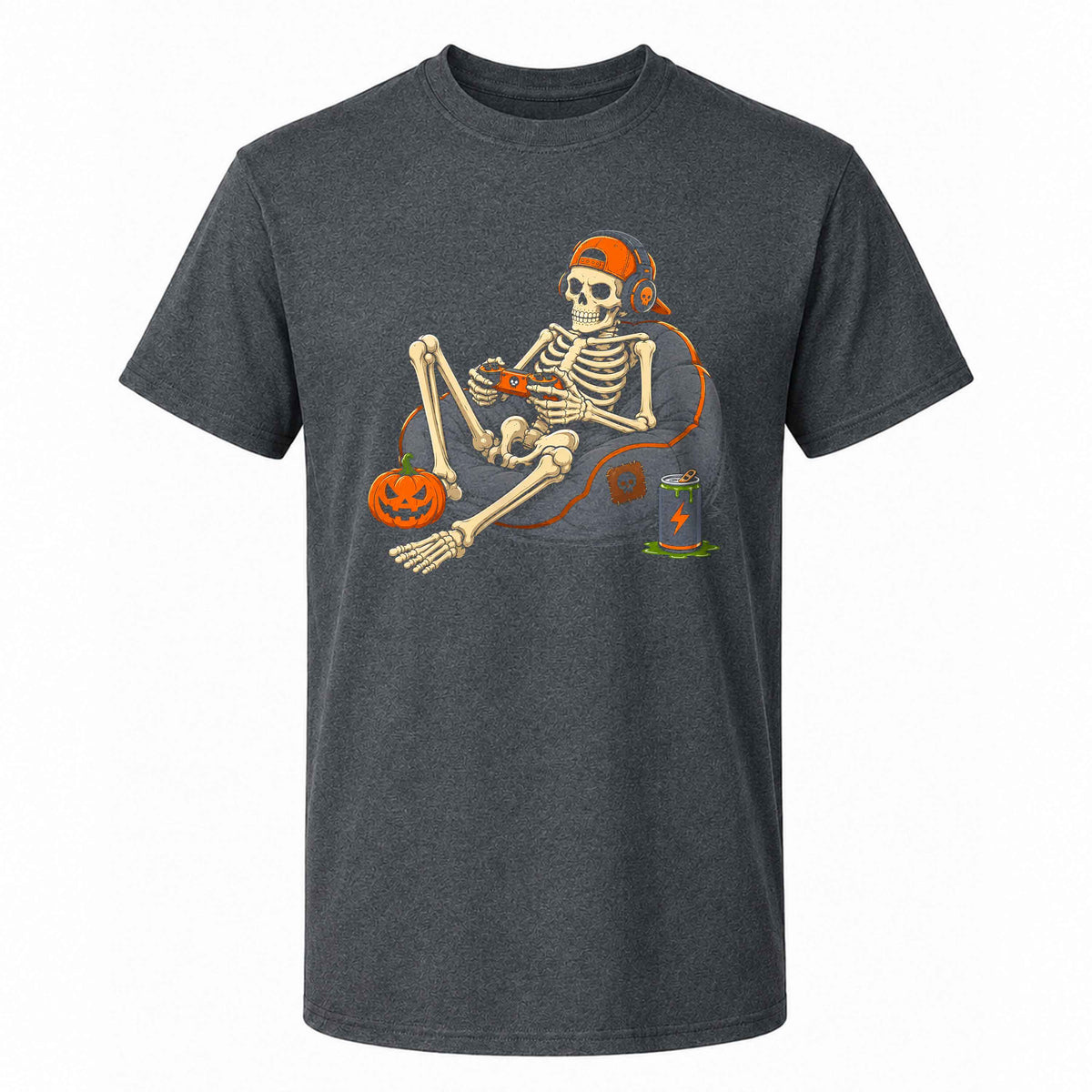 Skeleton Gamer Halloween Sweatshirt, Boys Pumpkin Gaming Shirt, Funny Halloween Gift