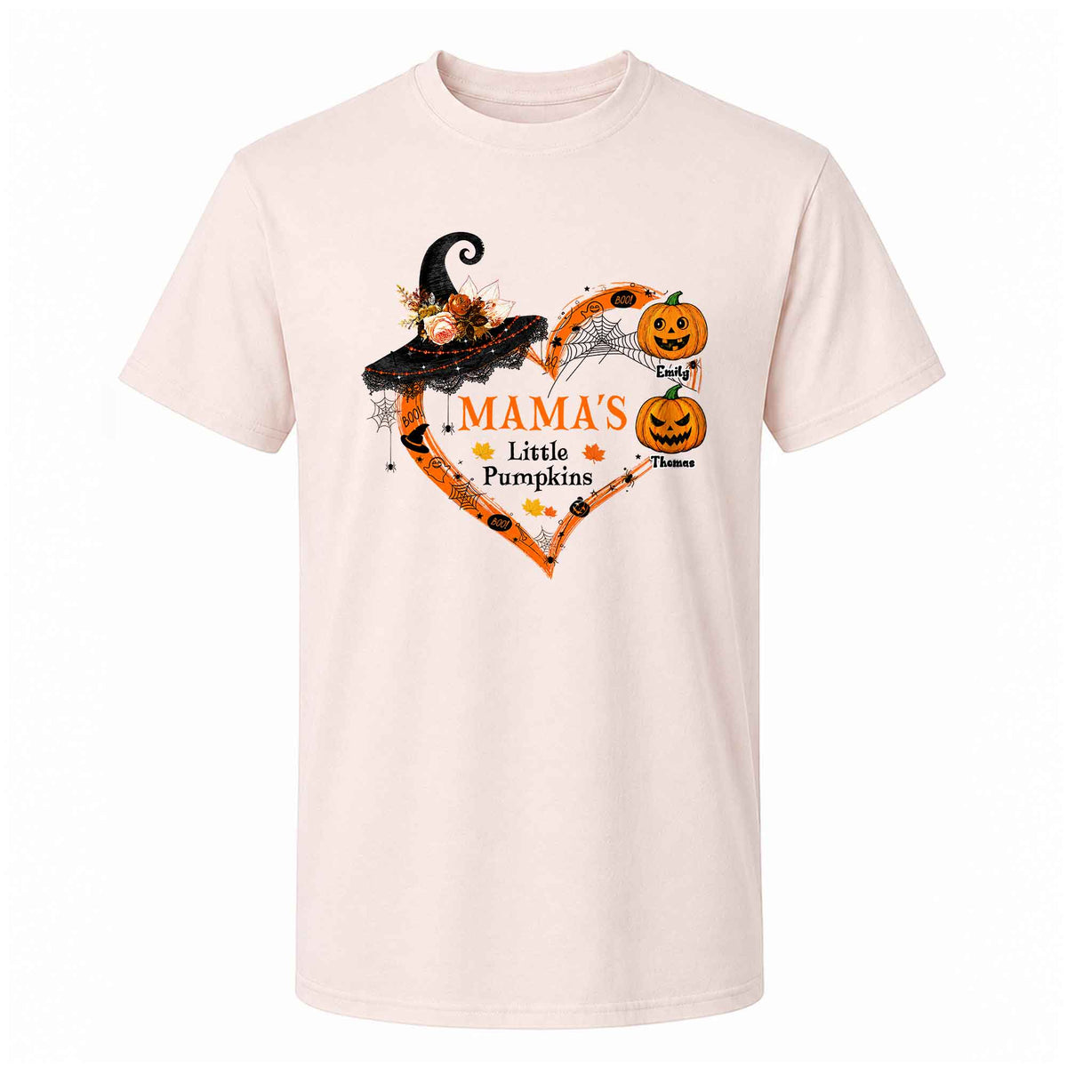 Personalized Halloween Mama Shirt - Mama's Little Pumpkins - Halloween Mom, Grandma Gift