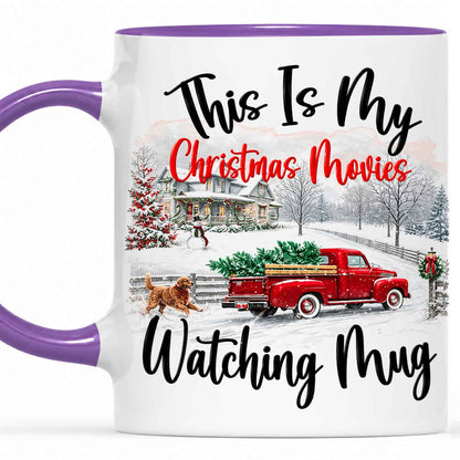 Christmas Movie Mug, Red Truck Christmas Tree Coffee Mug, Holiday Gift for Family