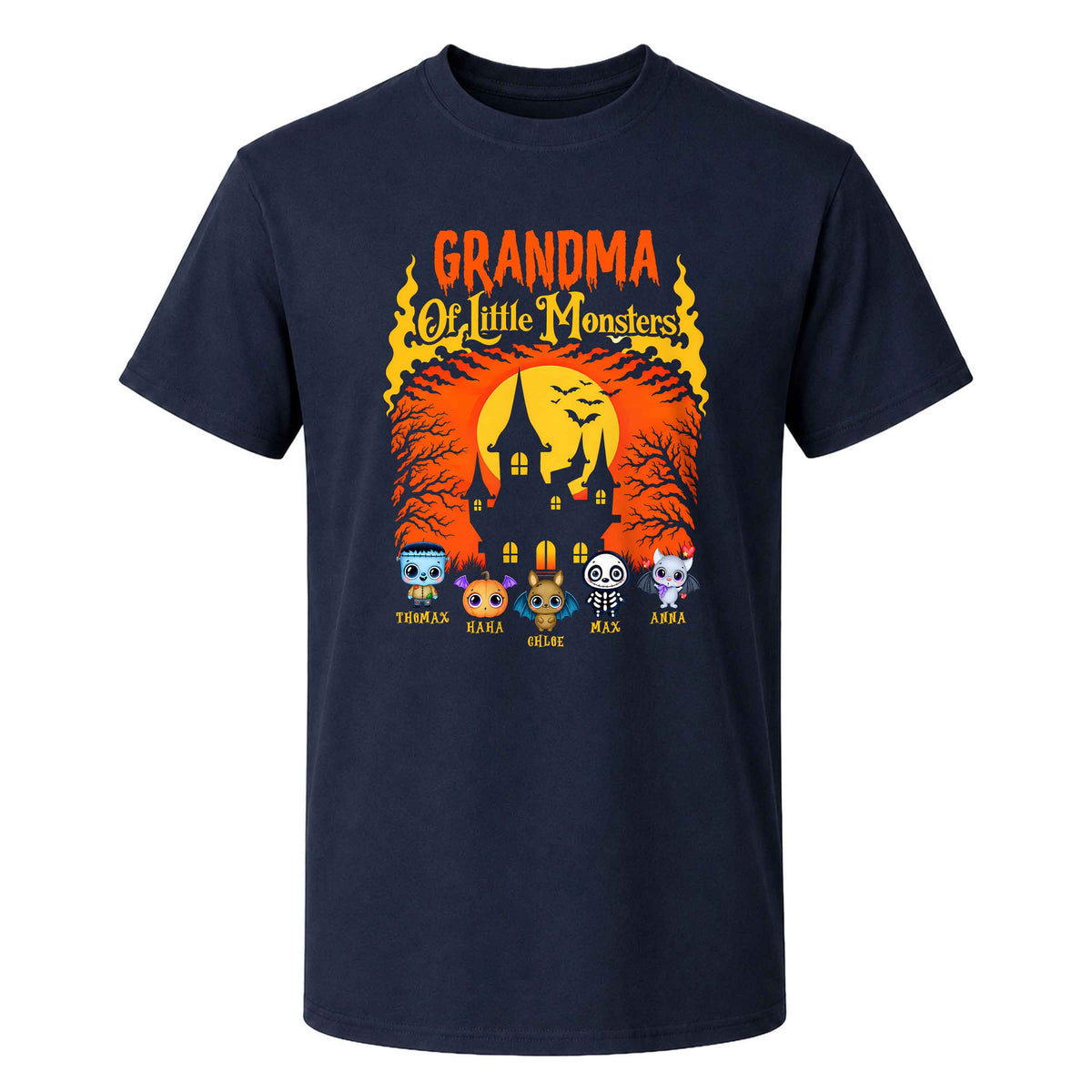 Personalized Grandma Monster Halloween Sweatshirt, Custom Characters & Names Halloween Family Gift