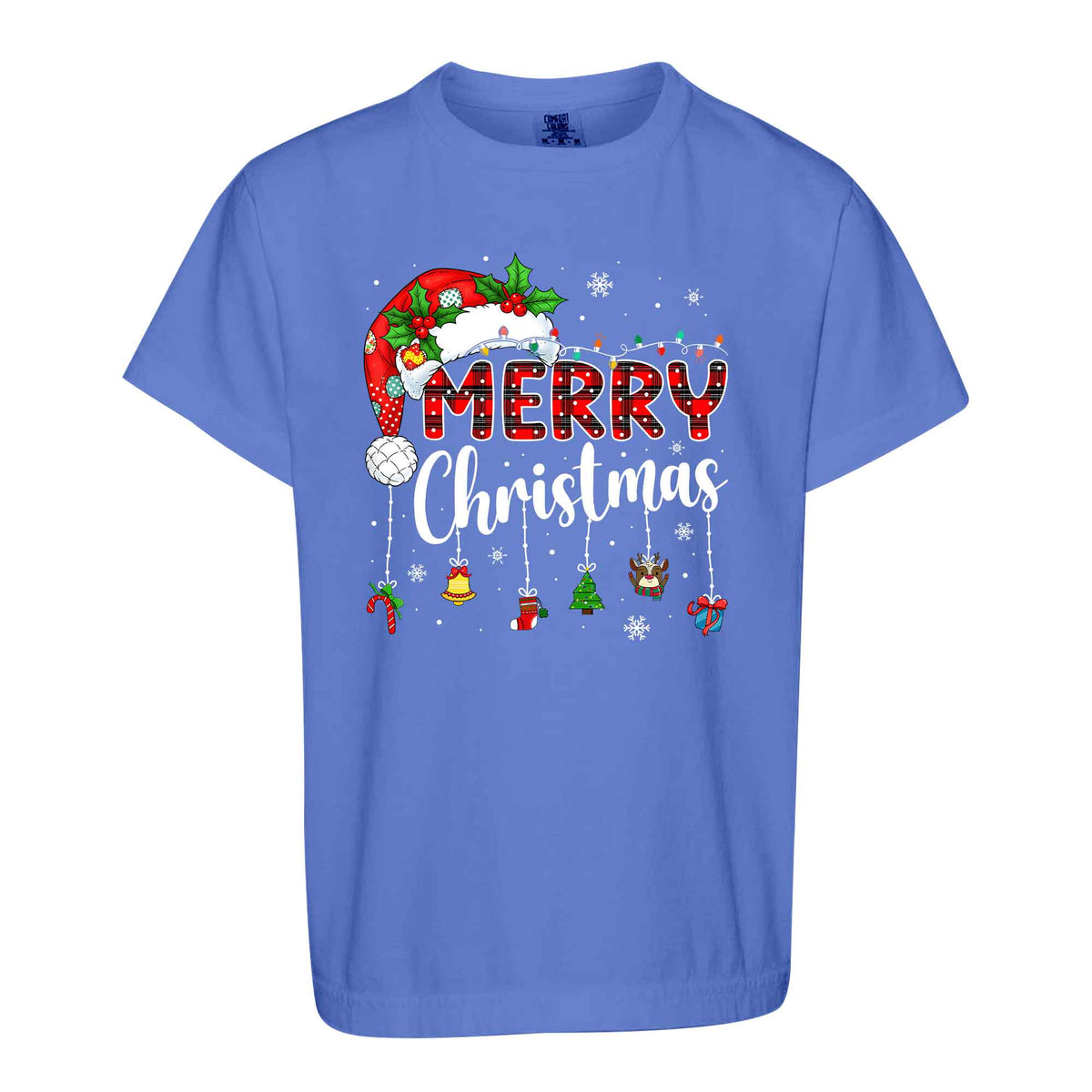 Matching Family Christmas Shirts, Merry Christmas Santa Hat Graphic Tees, Christmas Gift for Family