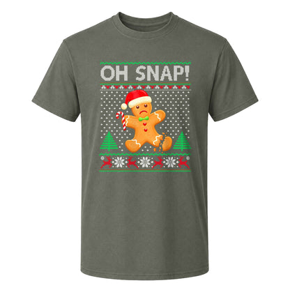 Funny Gingerbread Christmas Sweatshirt, Oh Snap Holiday Graphic Tee, Christmas Gift