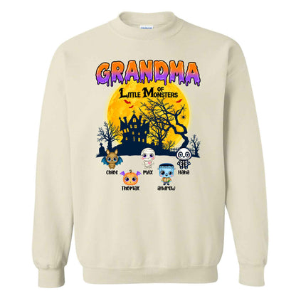Personalized Grandma Monster Halloween Sweatshirt, Custom Characters & Names Halloween Family Gift