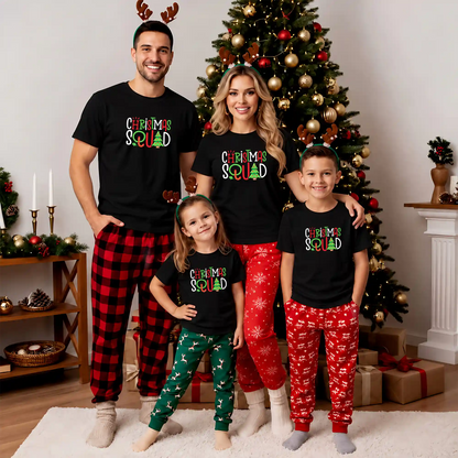 Christmas Squad Matching Family Shirts, Funny Christmas Graphic Tees, Holiday Gift for Family