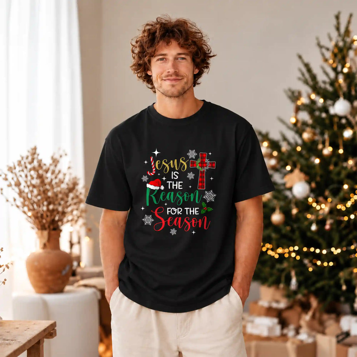 Jesus Is The Reason For The Season Christmas Shirt, Christian Nativity Tee, Religious Gift For Xmas